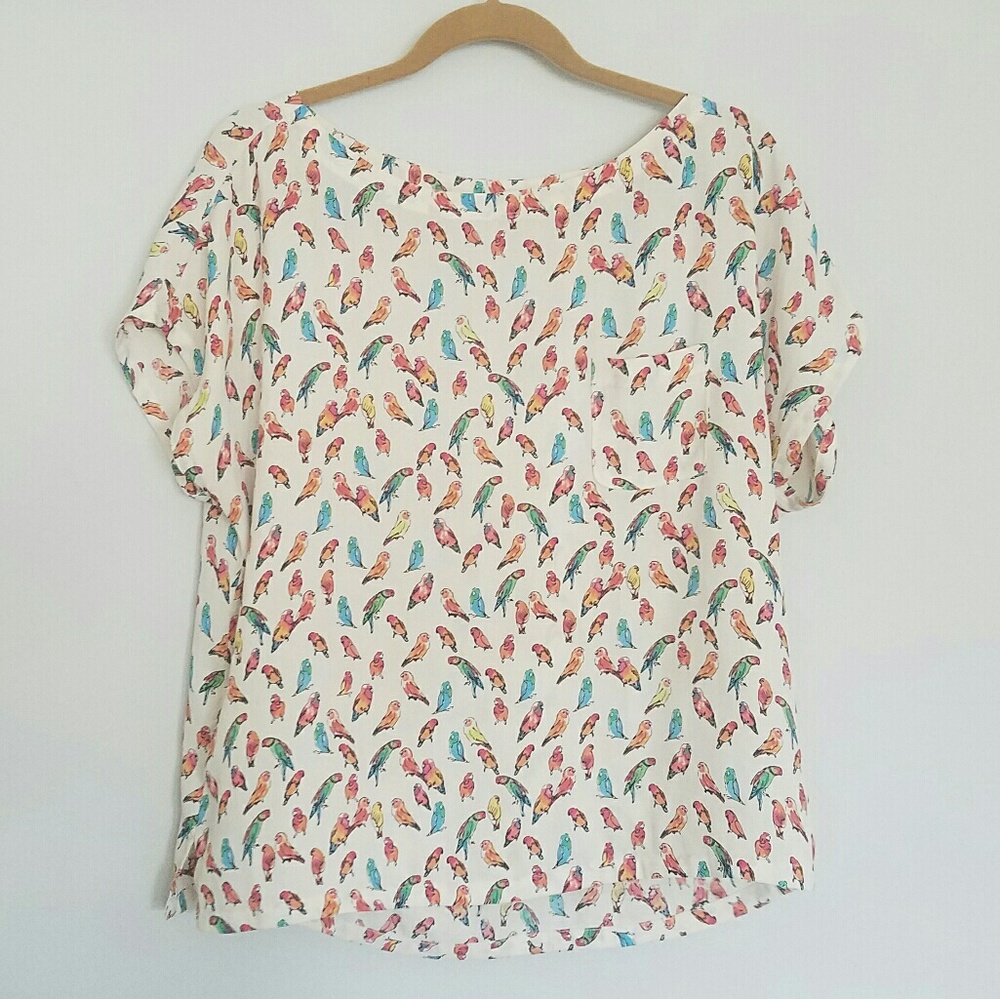 LOFT Printed Parrot Shirt